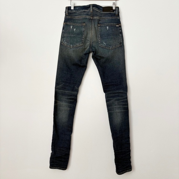 SOLD-Amiri slash jeans in classic deep indigo - Picture 7 of 9